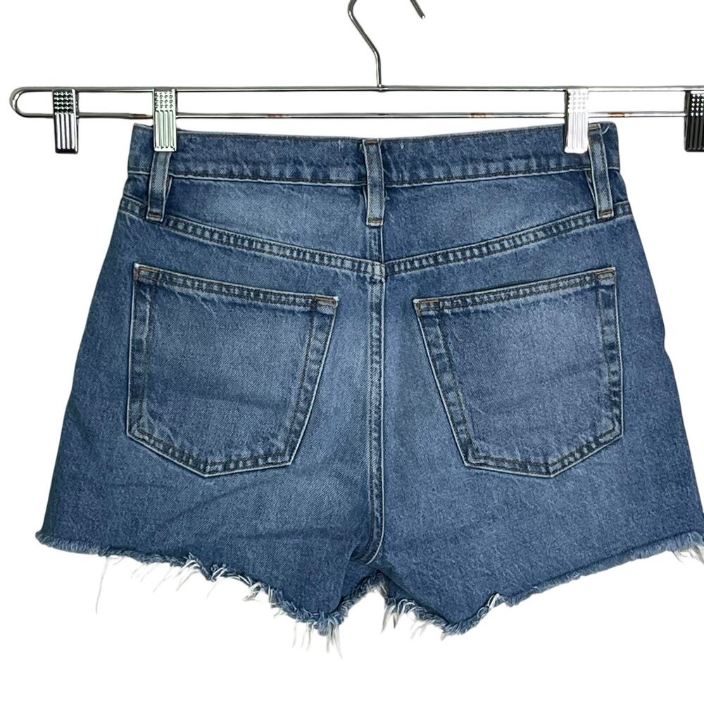 Frame Denim Shorts Size 25 Cut Off 100% Cotton Raw Frayed Hem Boho Festival - Picture 3 of 12